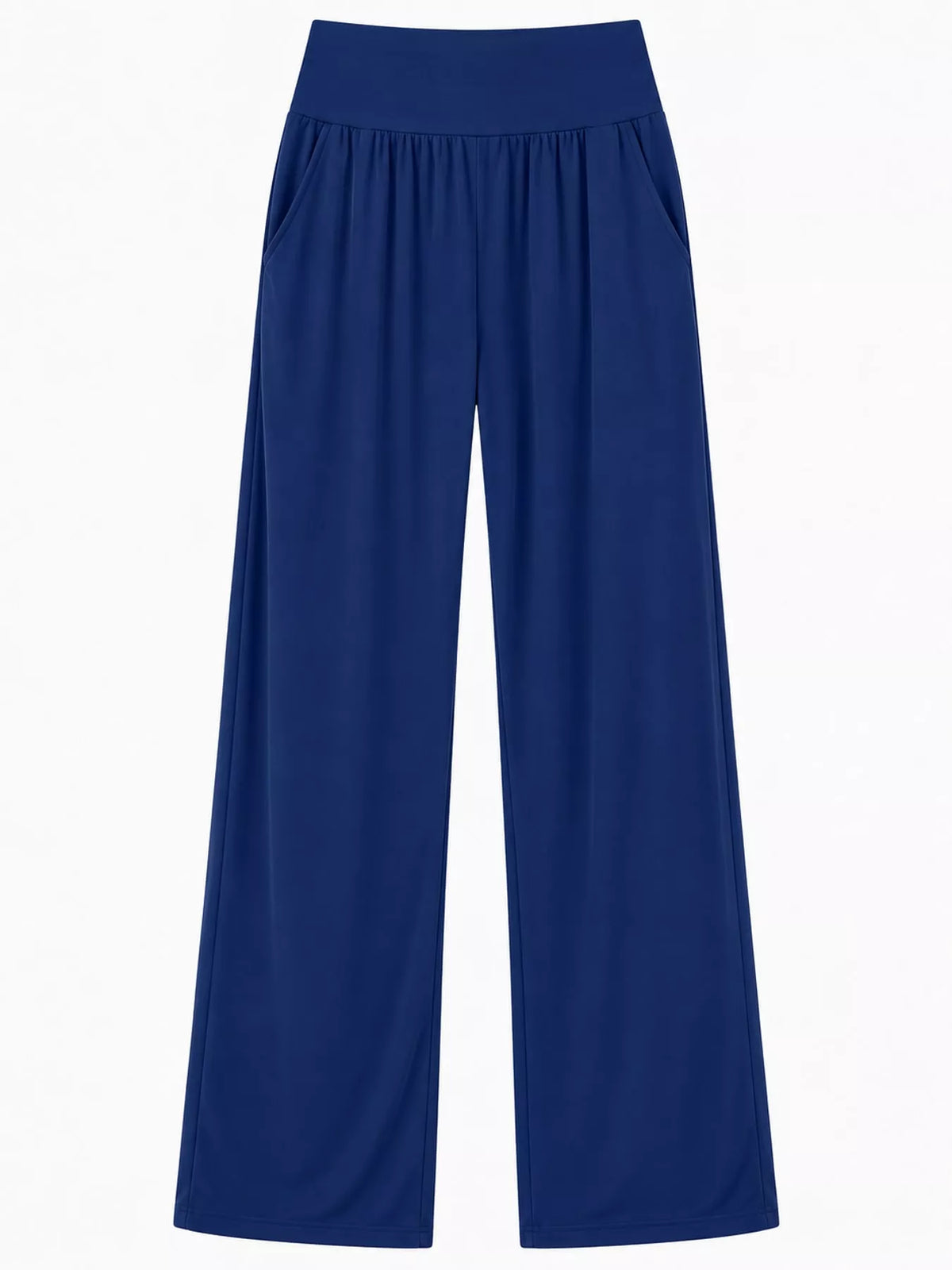 High-Rise Wide-Leg Pants with Pockets