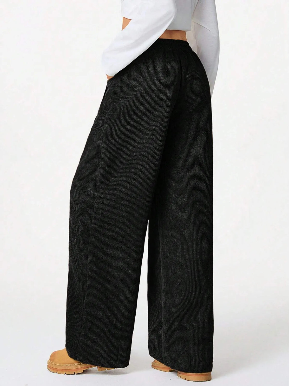 Relaxed Wide Leg Drawstring Pants