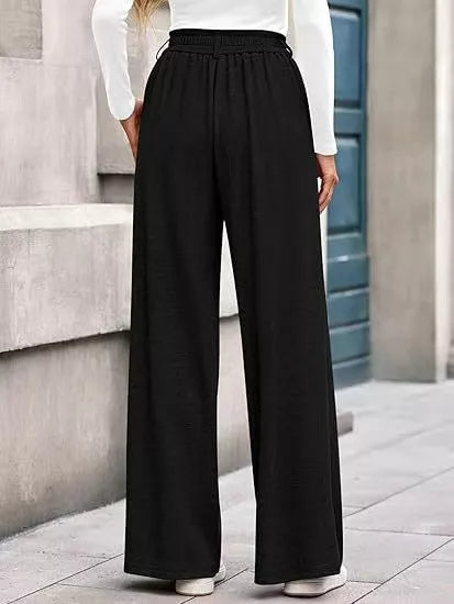 Slightly Stretchy Wide Leg Pants