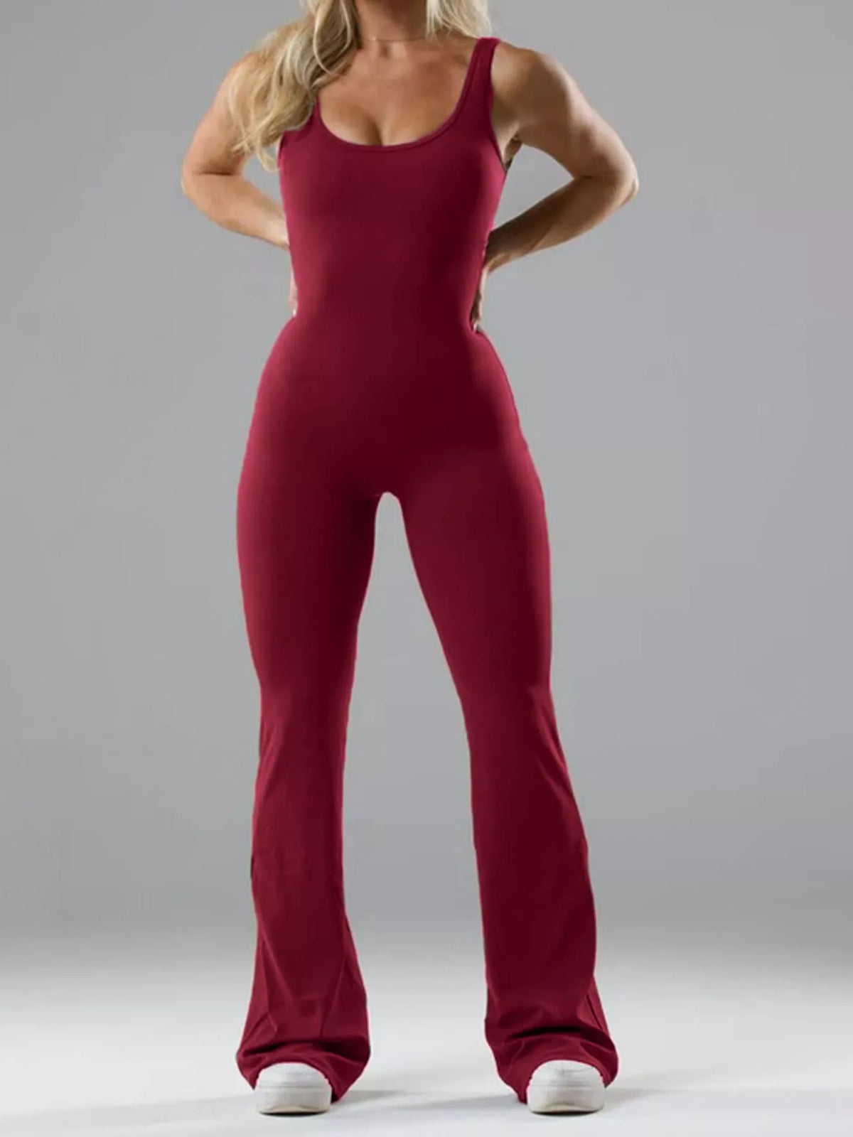 Seamless Flared Leg Active Jumpsuit