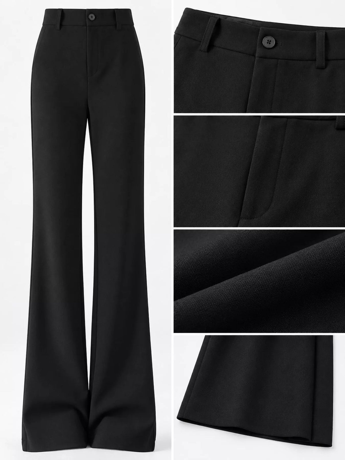 High-Waisted Straight-Leg Pants, Plus Size
