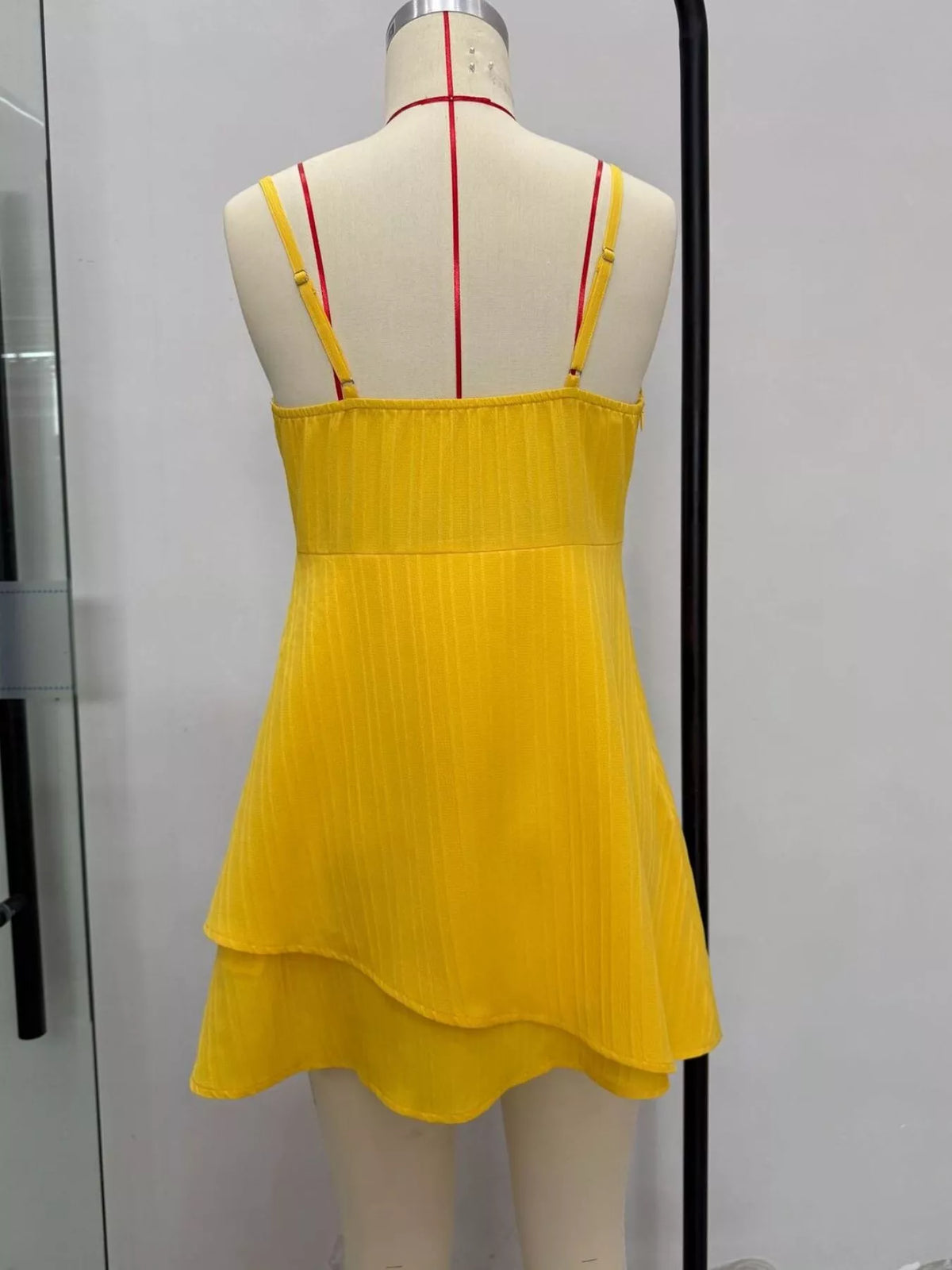 Bow-Front Mini Dress in Yellow