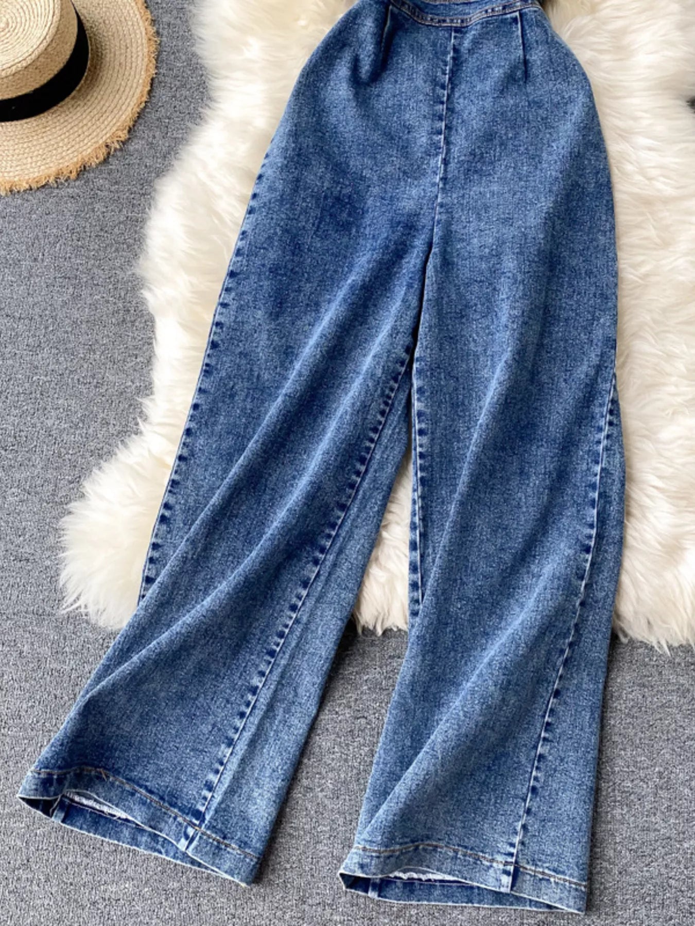 Halter Split Wide Leg Jumpsuit