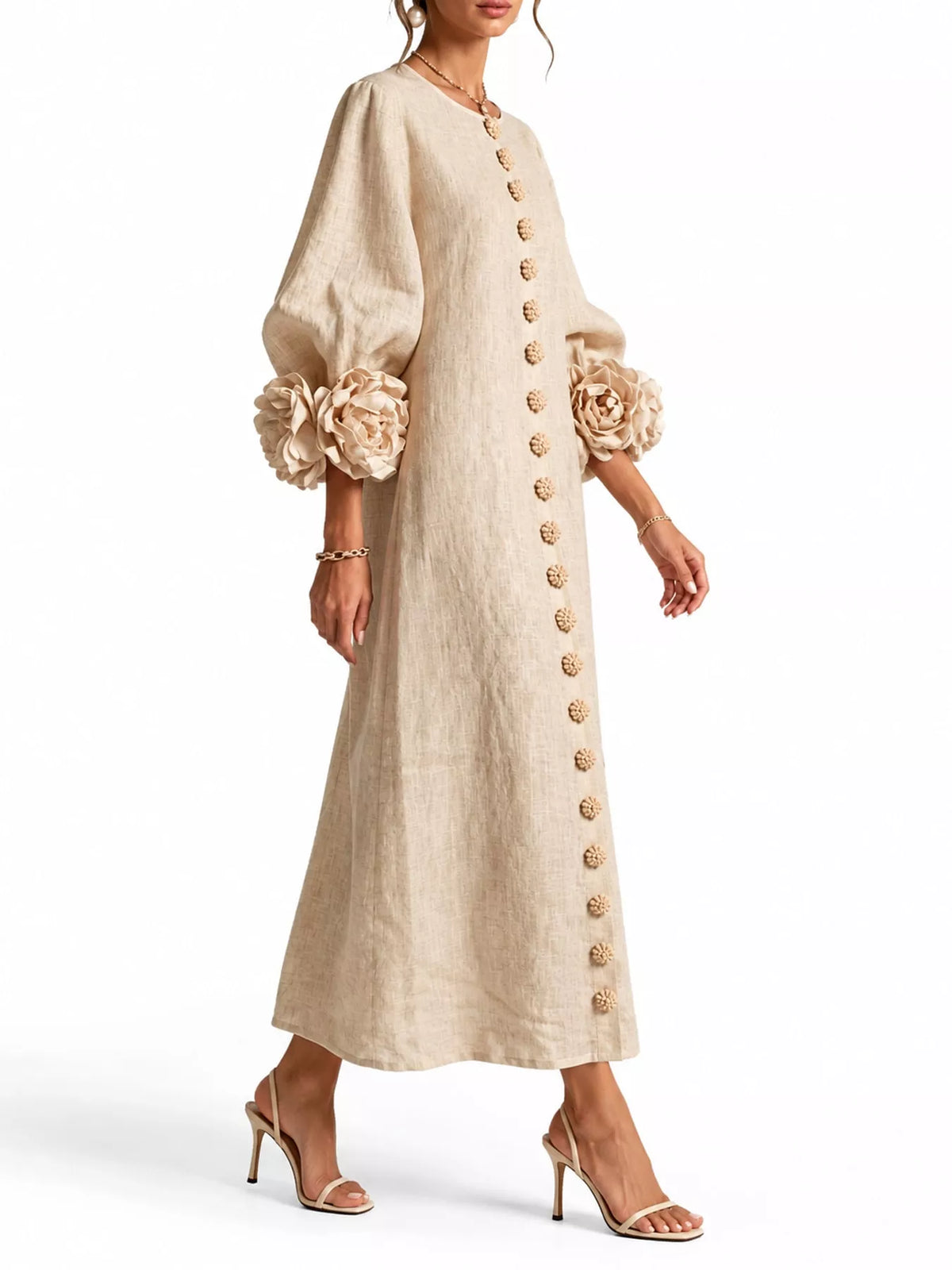 3D Floral Applique Mini Dress