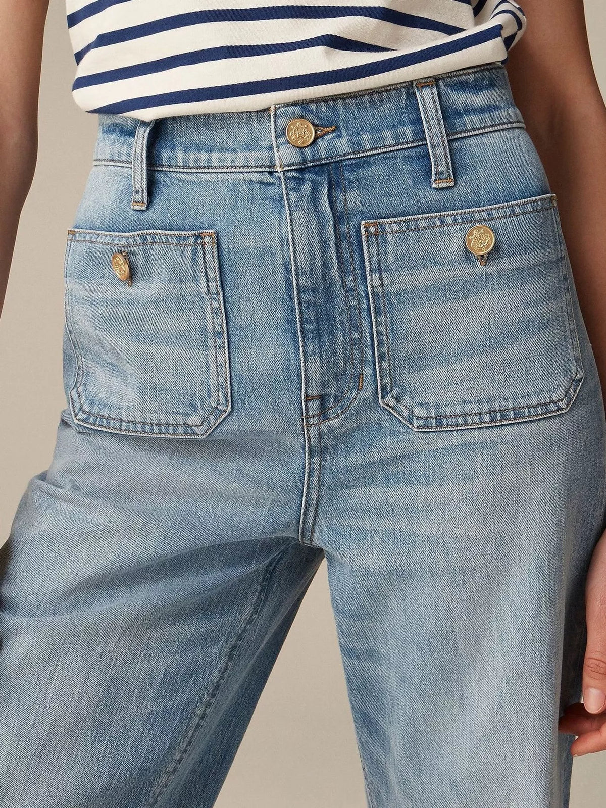 High-Waisted Jeans with Pockets by Dreamy Drapes