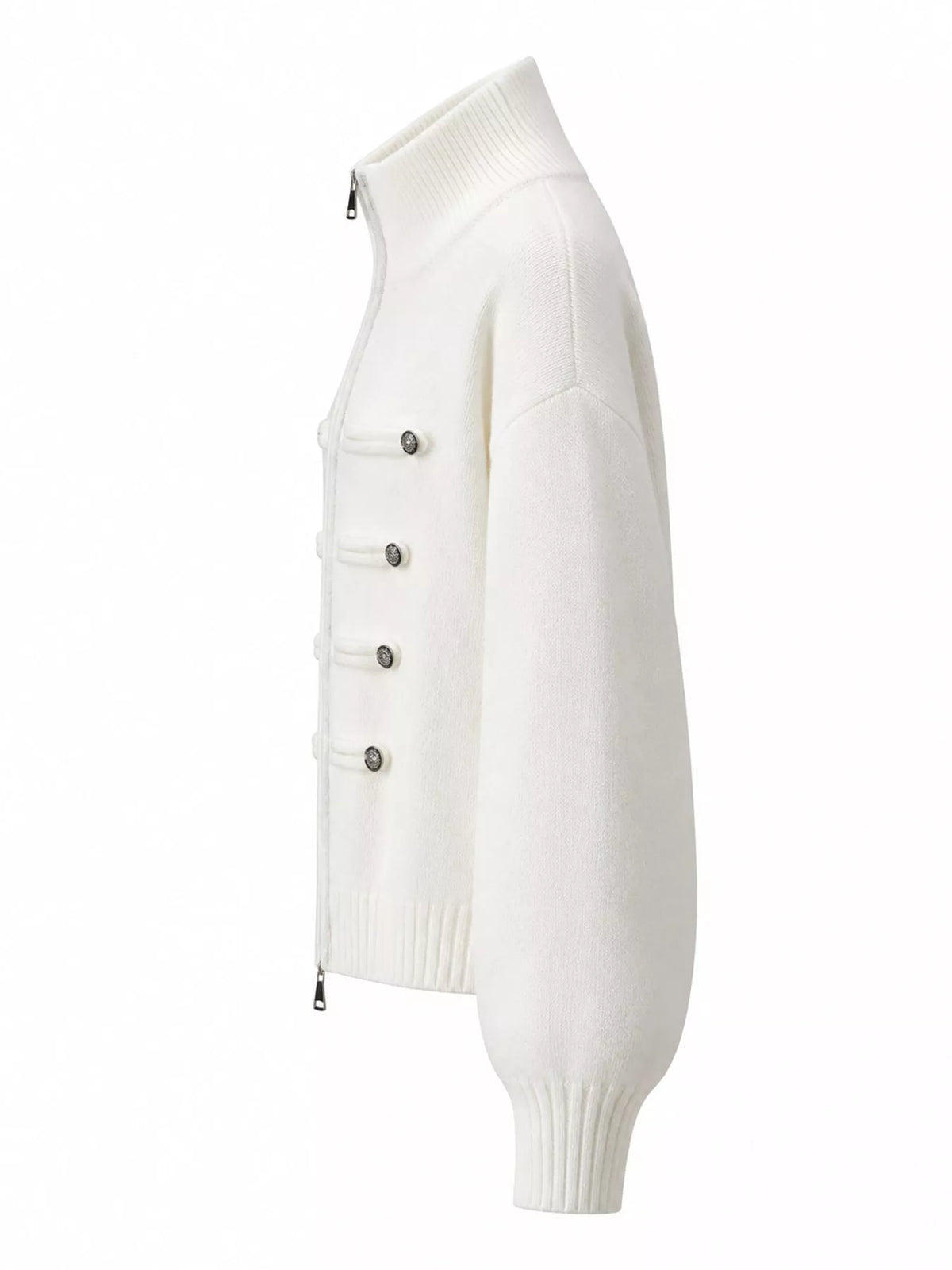 Turtleneck Zip-Up Cardigan