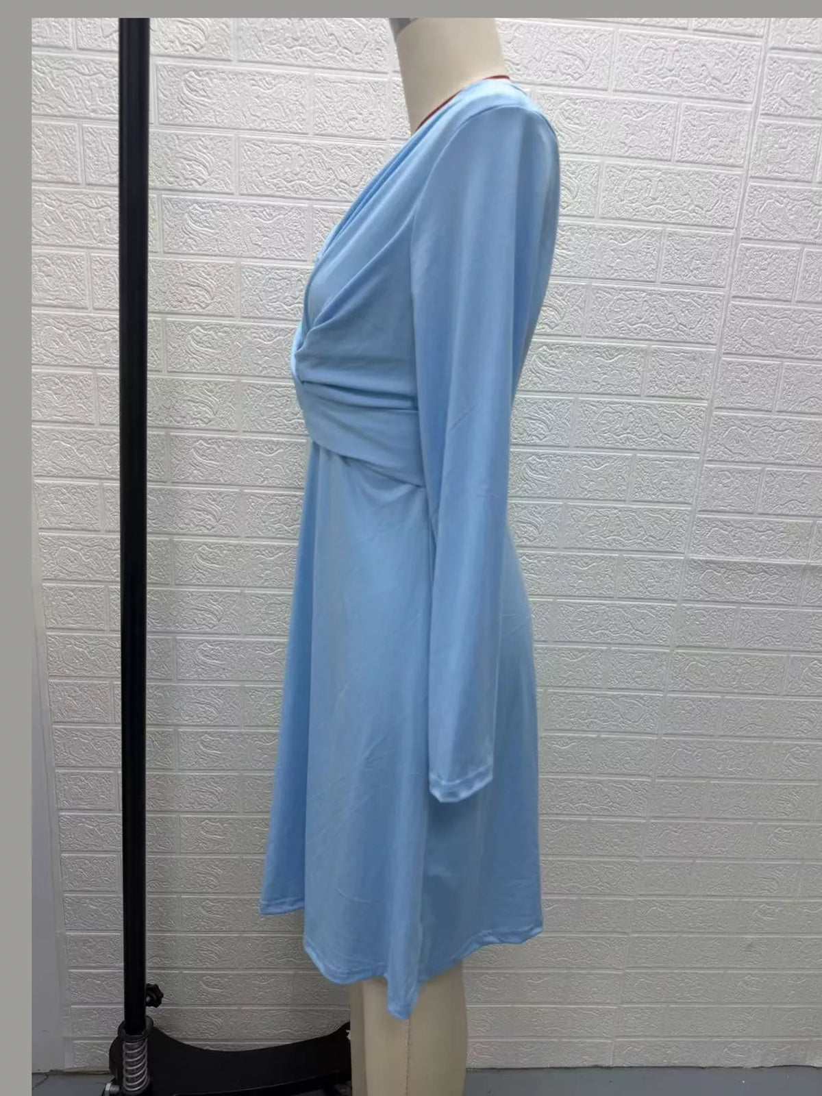 Crisscross Ruched Front Midi Dress