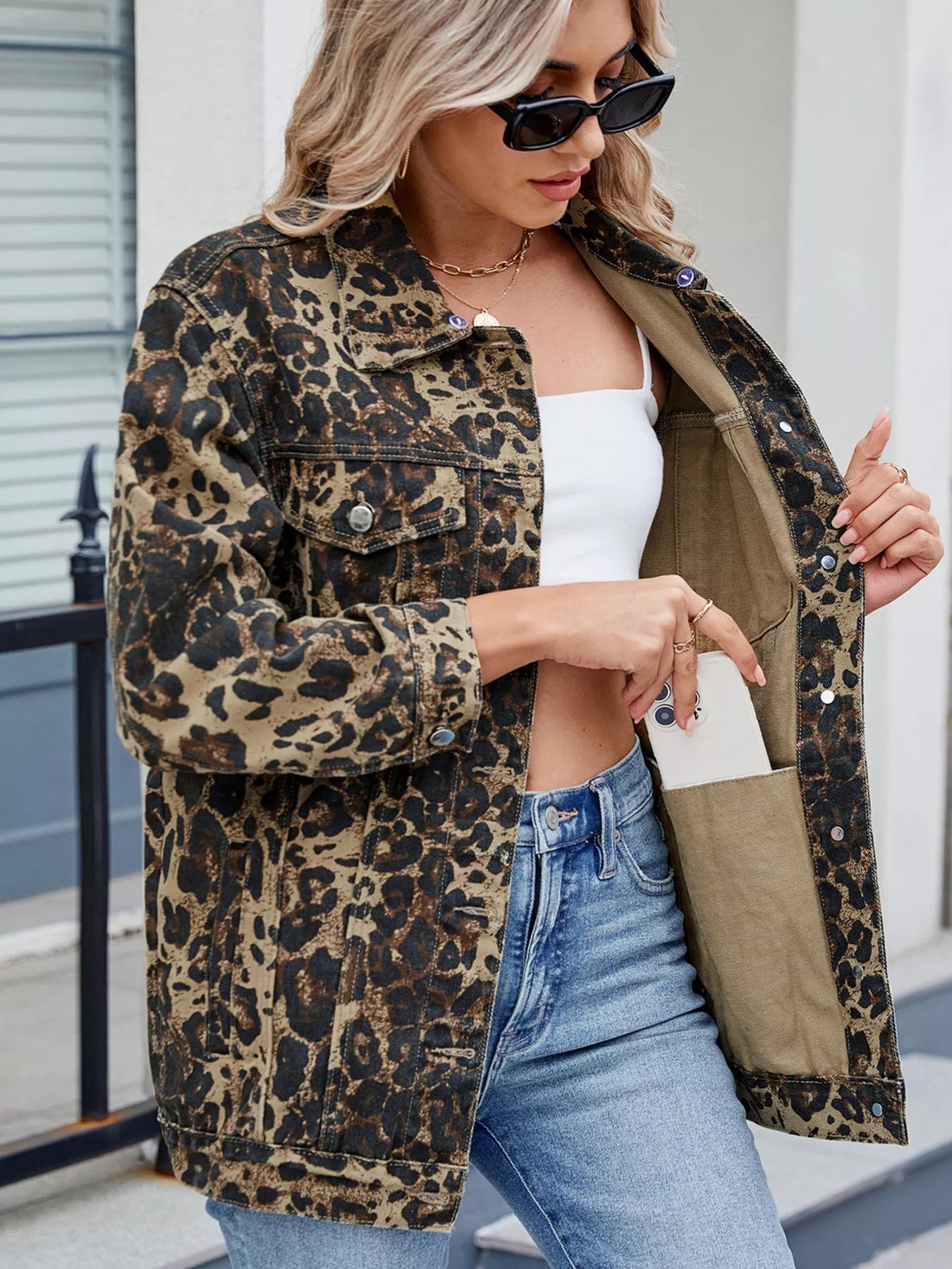 Oversized Washed Denim Jacket by Moni Wear