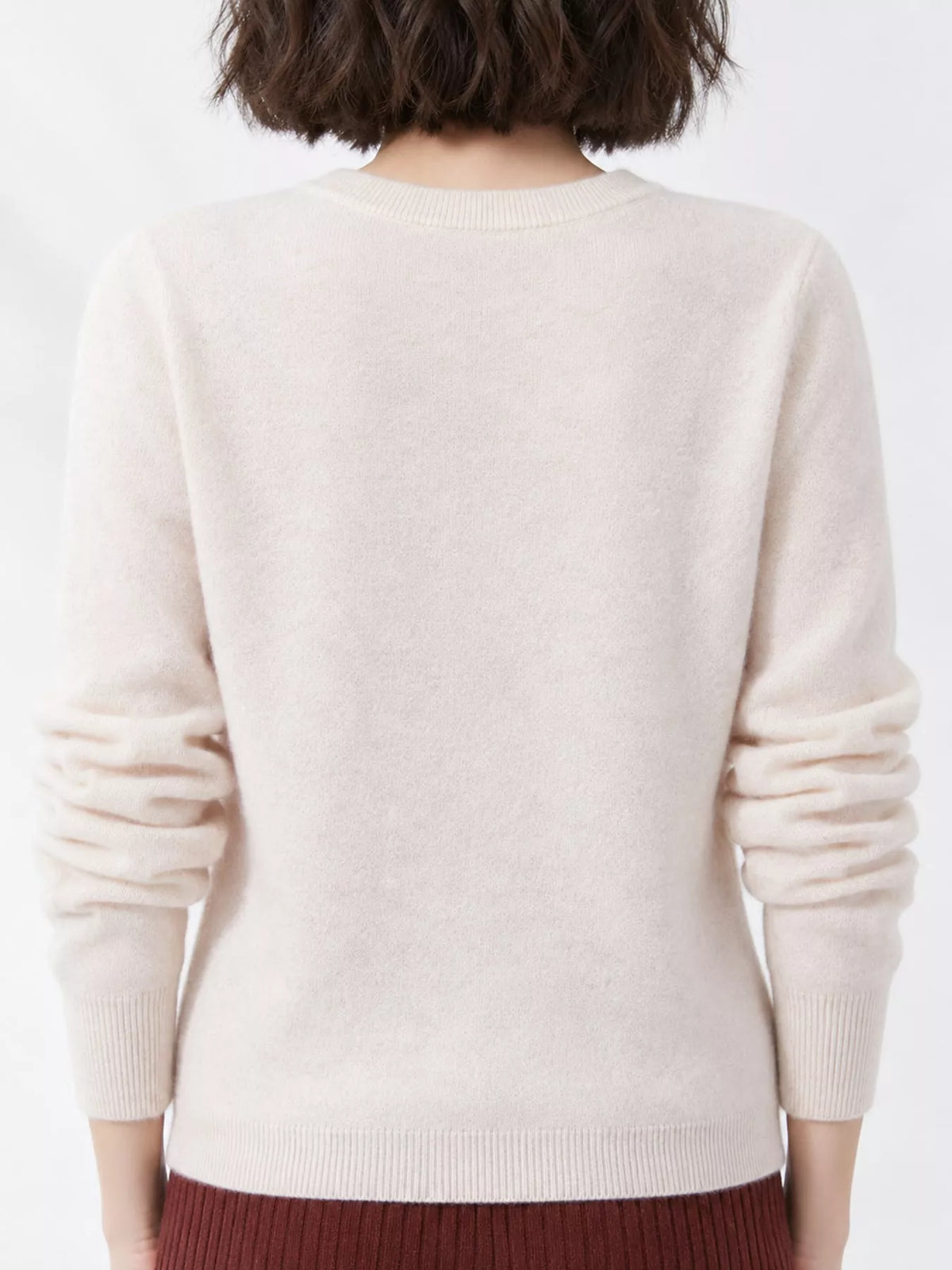 Crew Neck Button-Down Cardigan