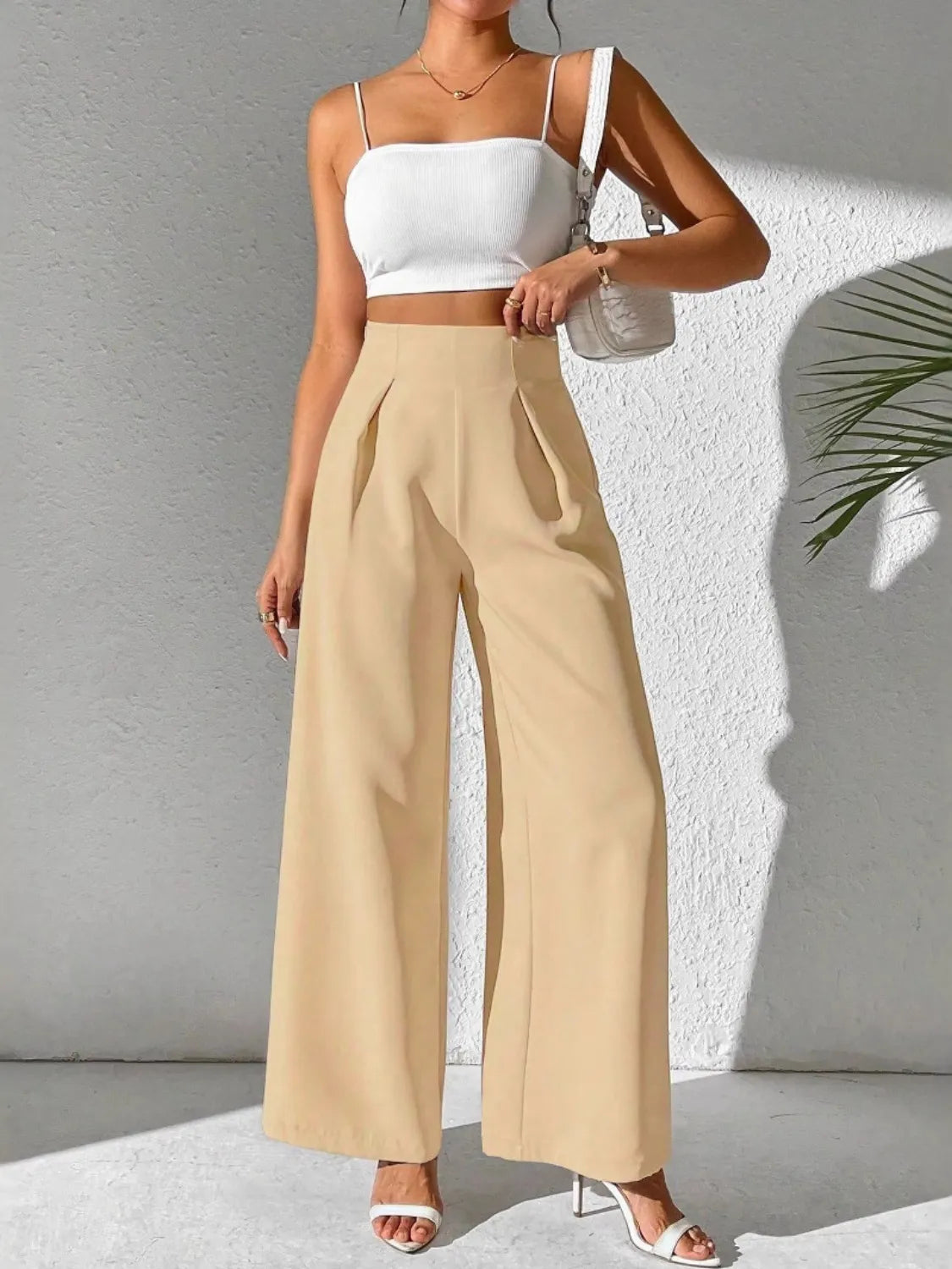 Wide-Leg High-Waist Pants