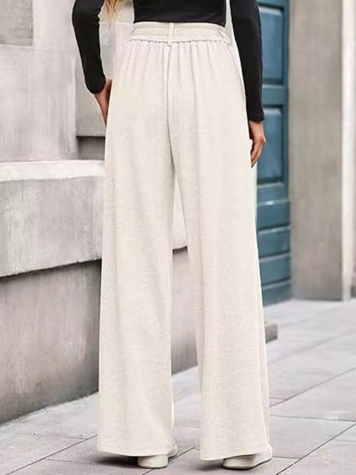 Slightly Stretchy Wide Leg Pants