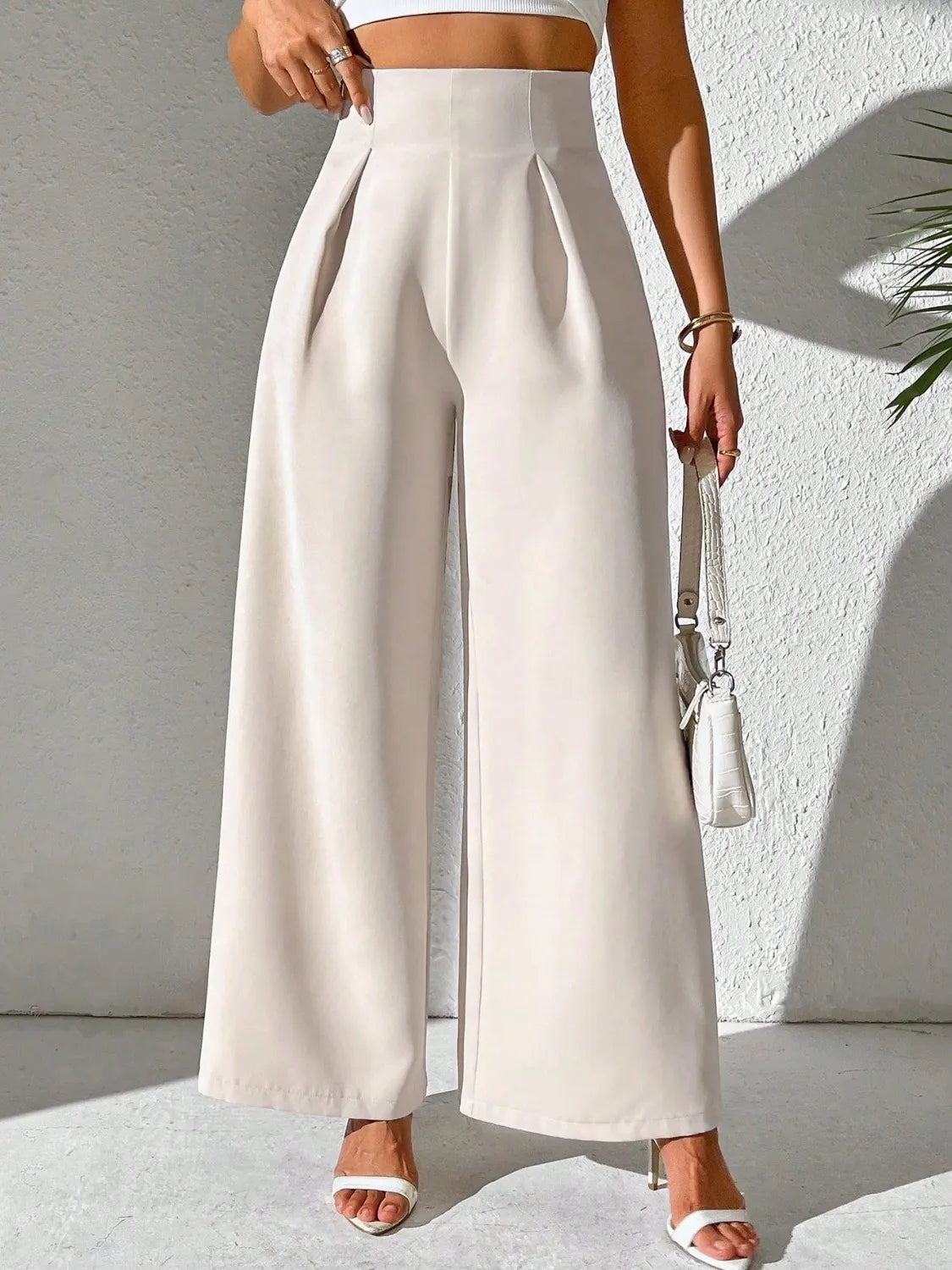 Wide-Leg High-Waist Pants