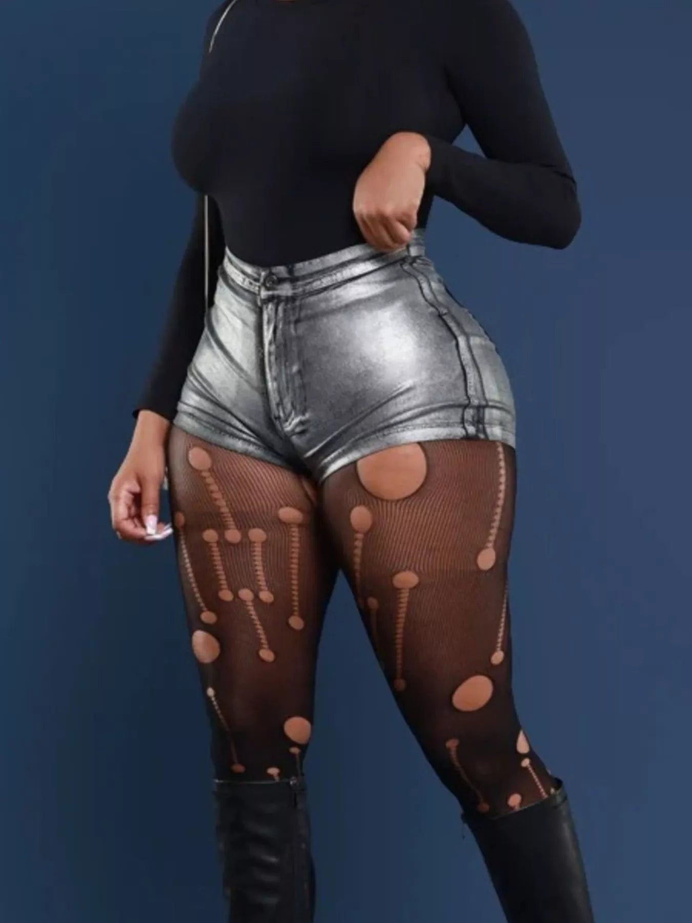 Slim Stretch High-Waisted Shorts