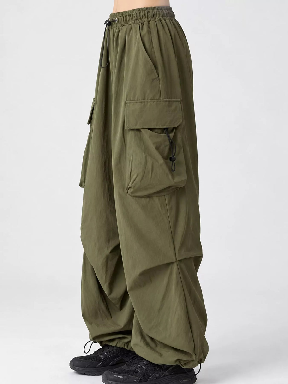 Oversized Drawstring Cargo Pants