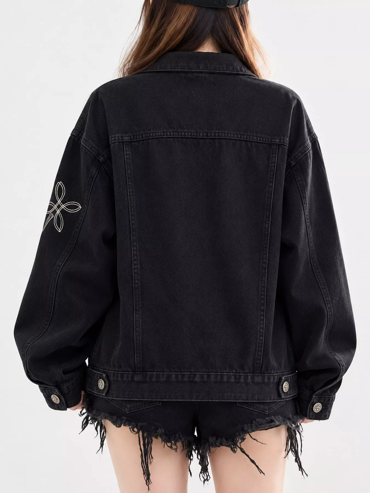 Oversized Button-Up Denim Jacket