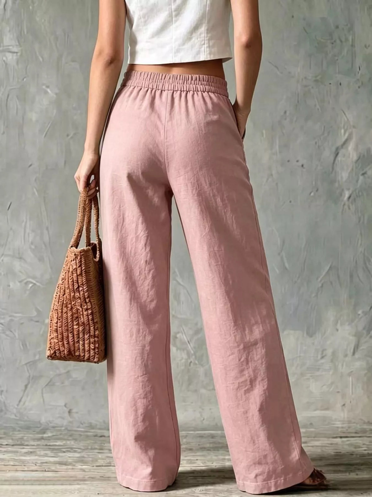 Basic Wide Leg Pocket Pants