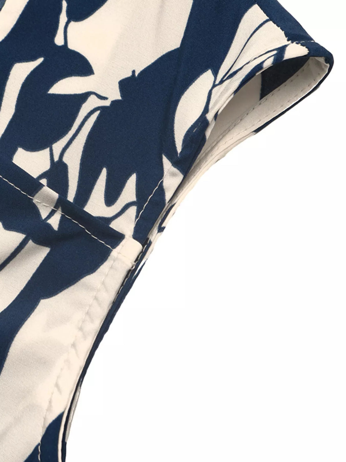 Printed Square Neck Maxi Dress in Blue