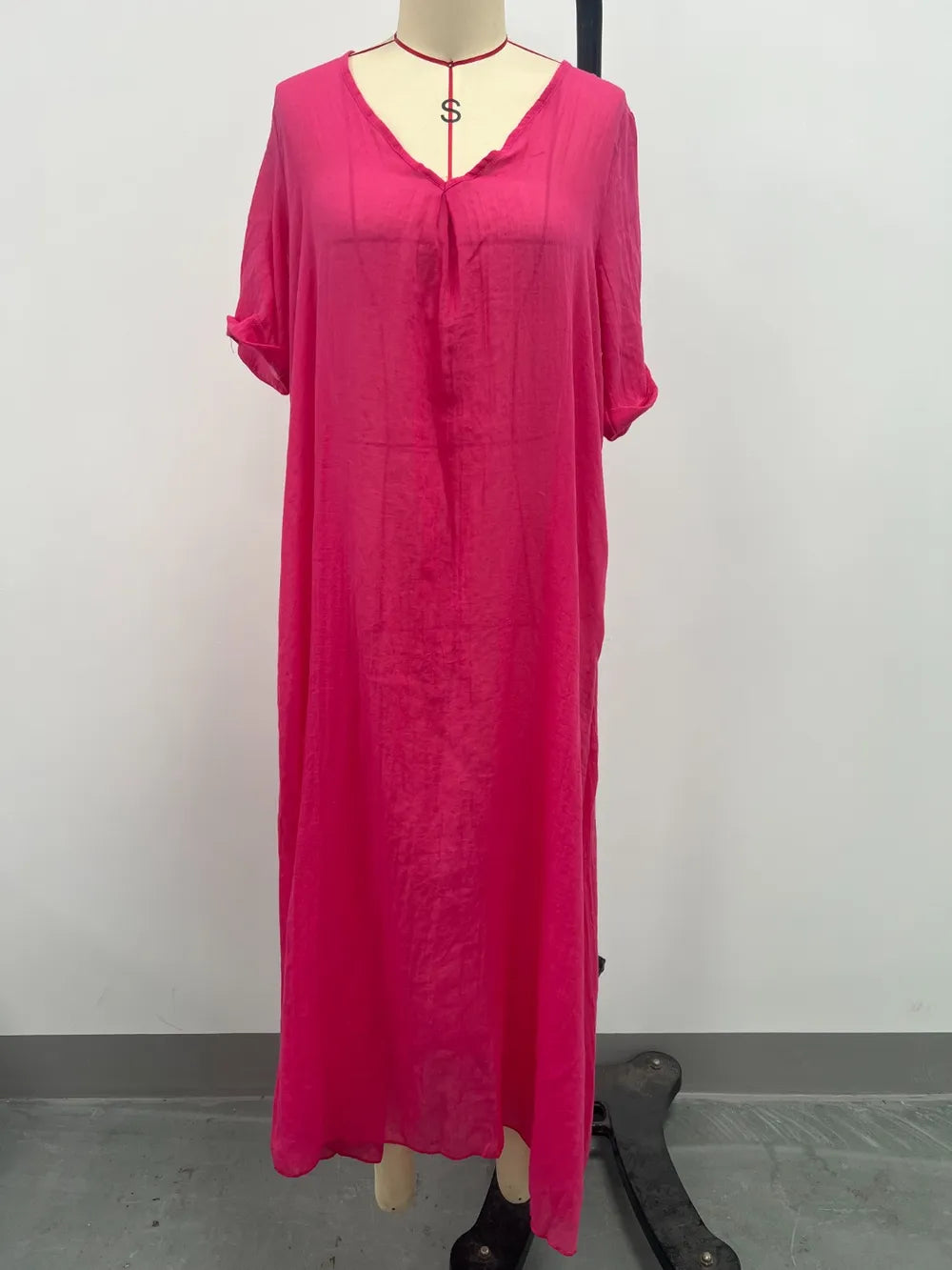 Plus Size V-Neck Midi Dress