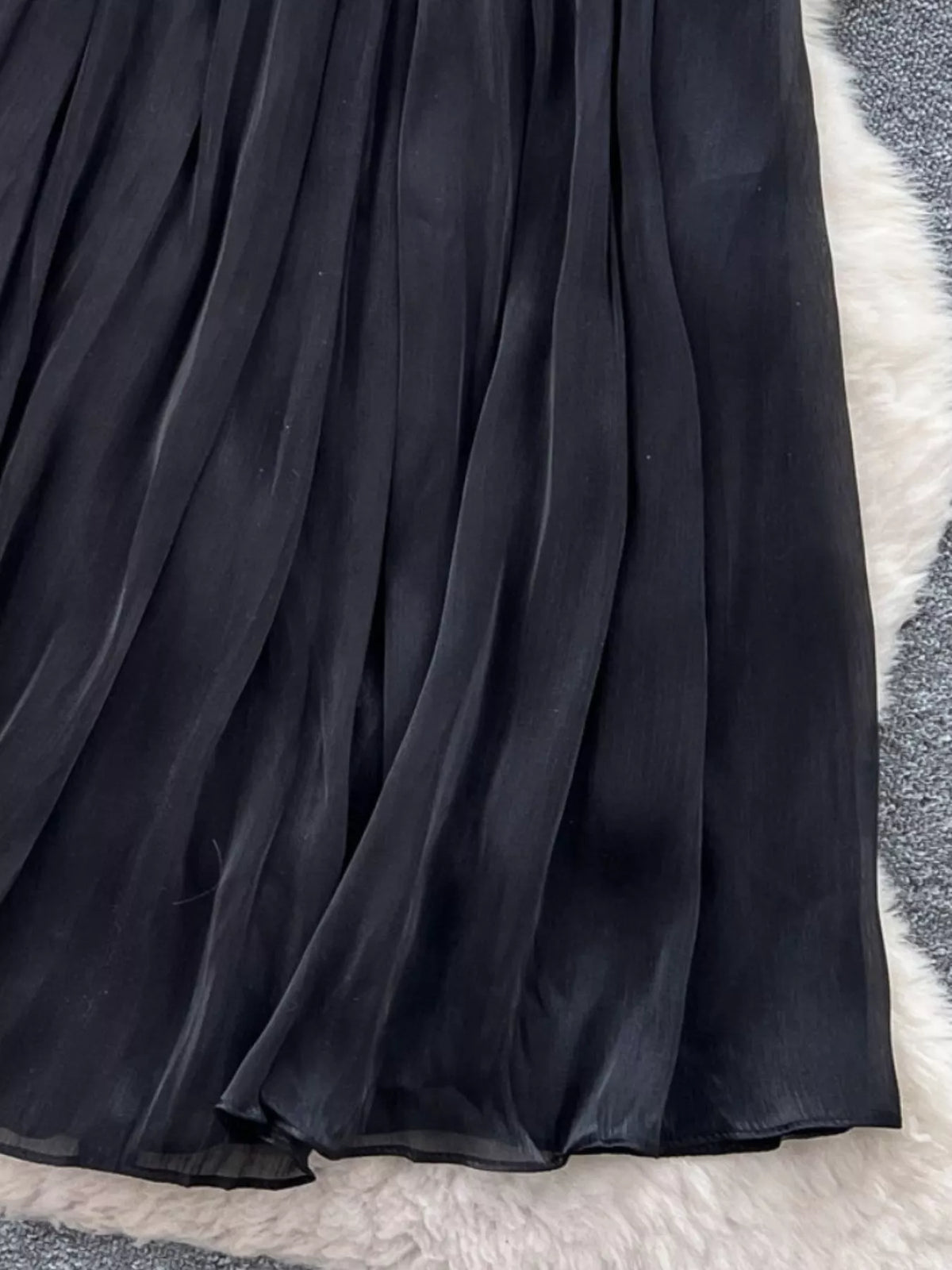 Pleated High-Waist Maxi Skirt