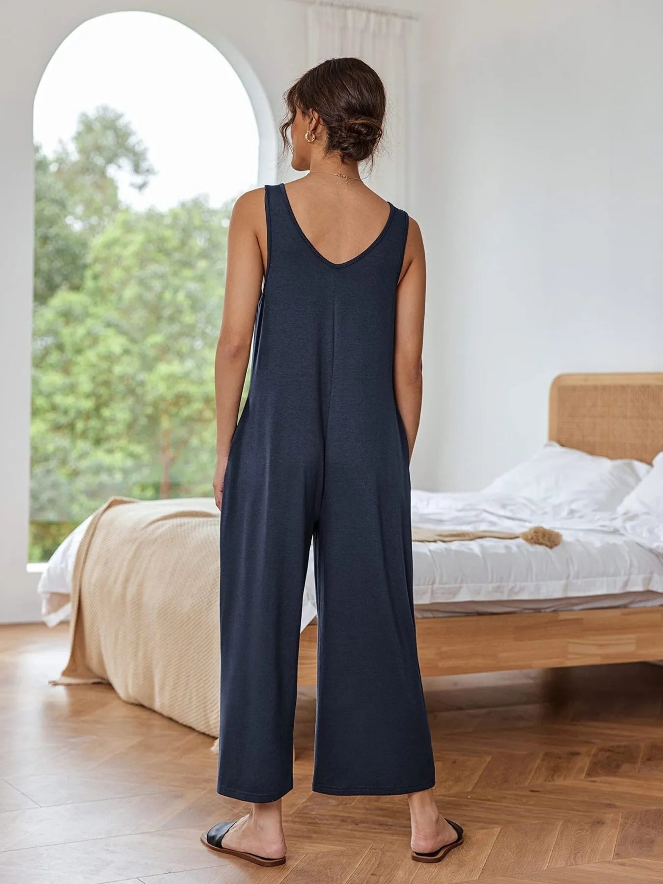 Sleeveless Wide Leg Jumpsuit