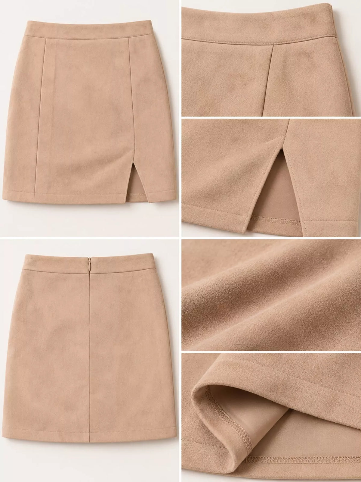 High-Waisted Slit Skirt
