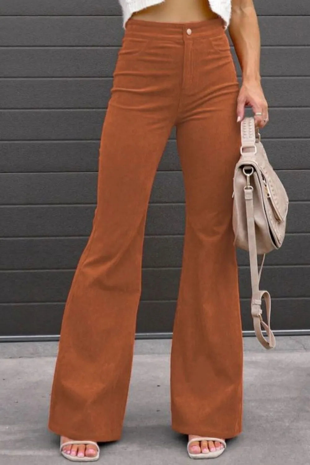 High-Waist Bootcut Pants