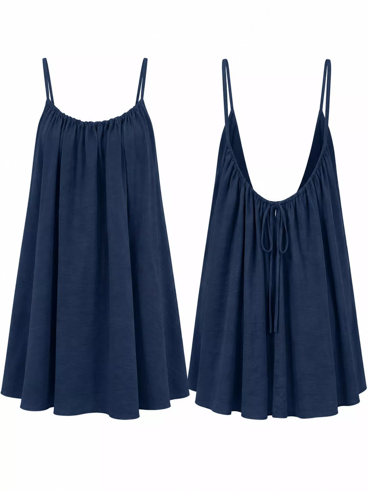 Backless Spaghetti Strap A-Line Mini Dress