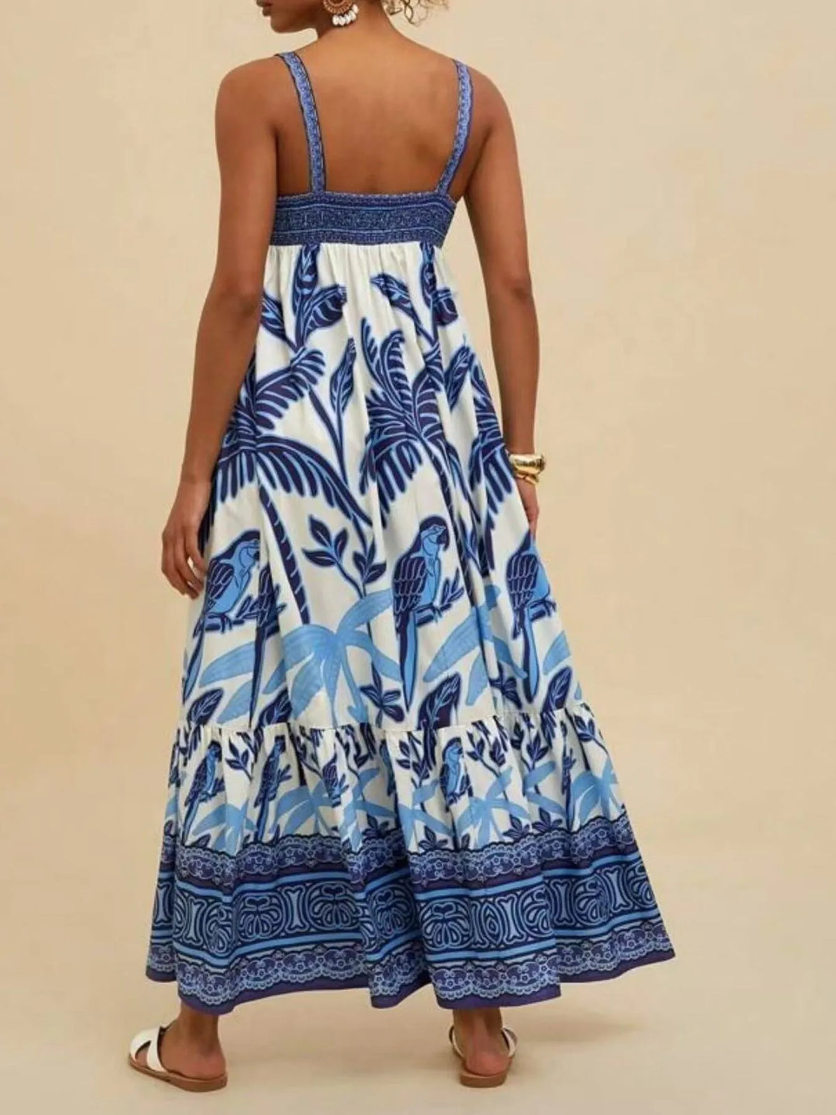 Tropical Print Maxi Cami Dress