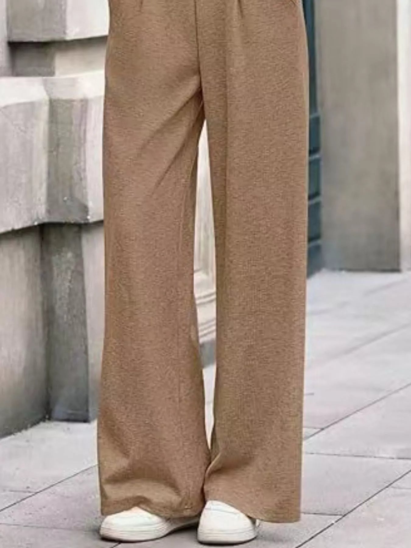 Slightly Stretchy Wide Leg Pants