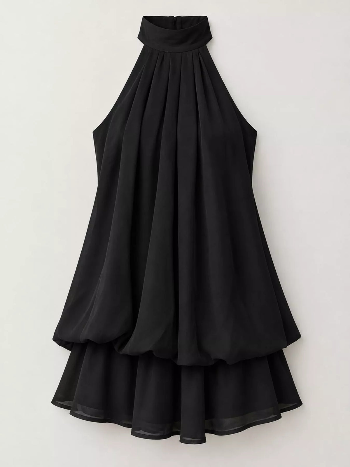 Halter Neck Ruched Mini Dress