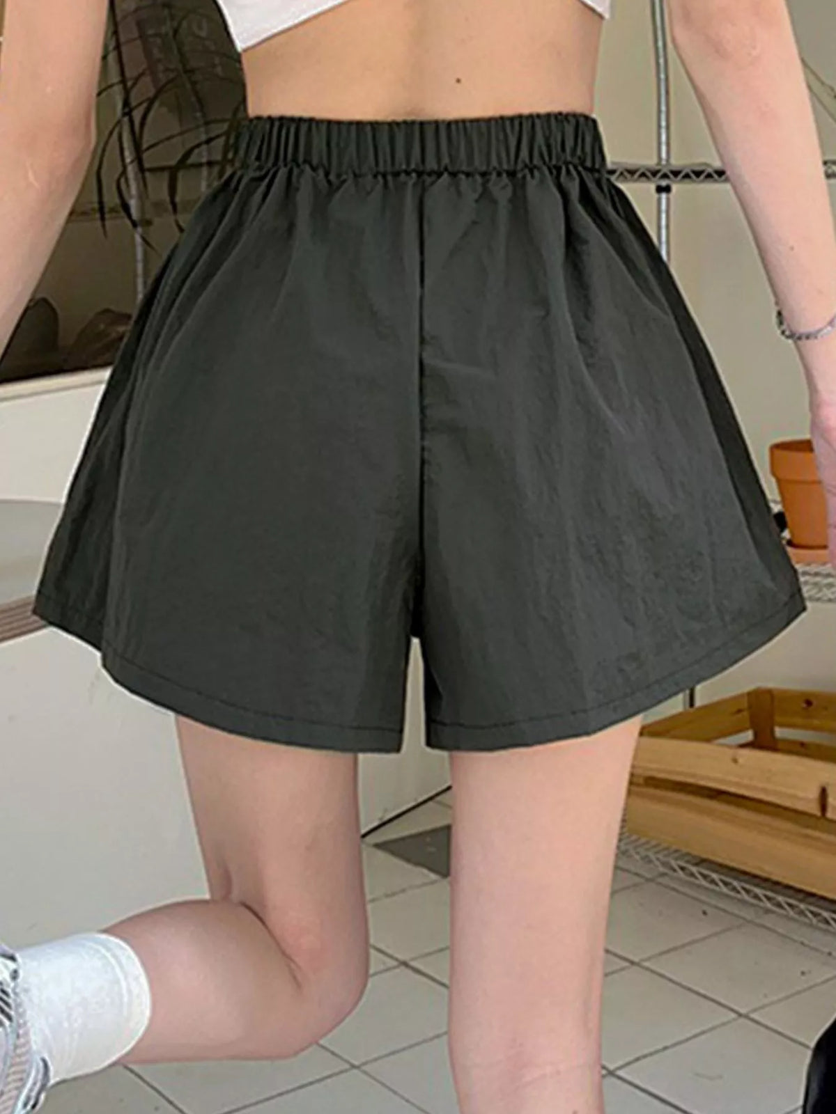 High Waist Cargo Shorts