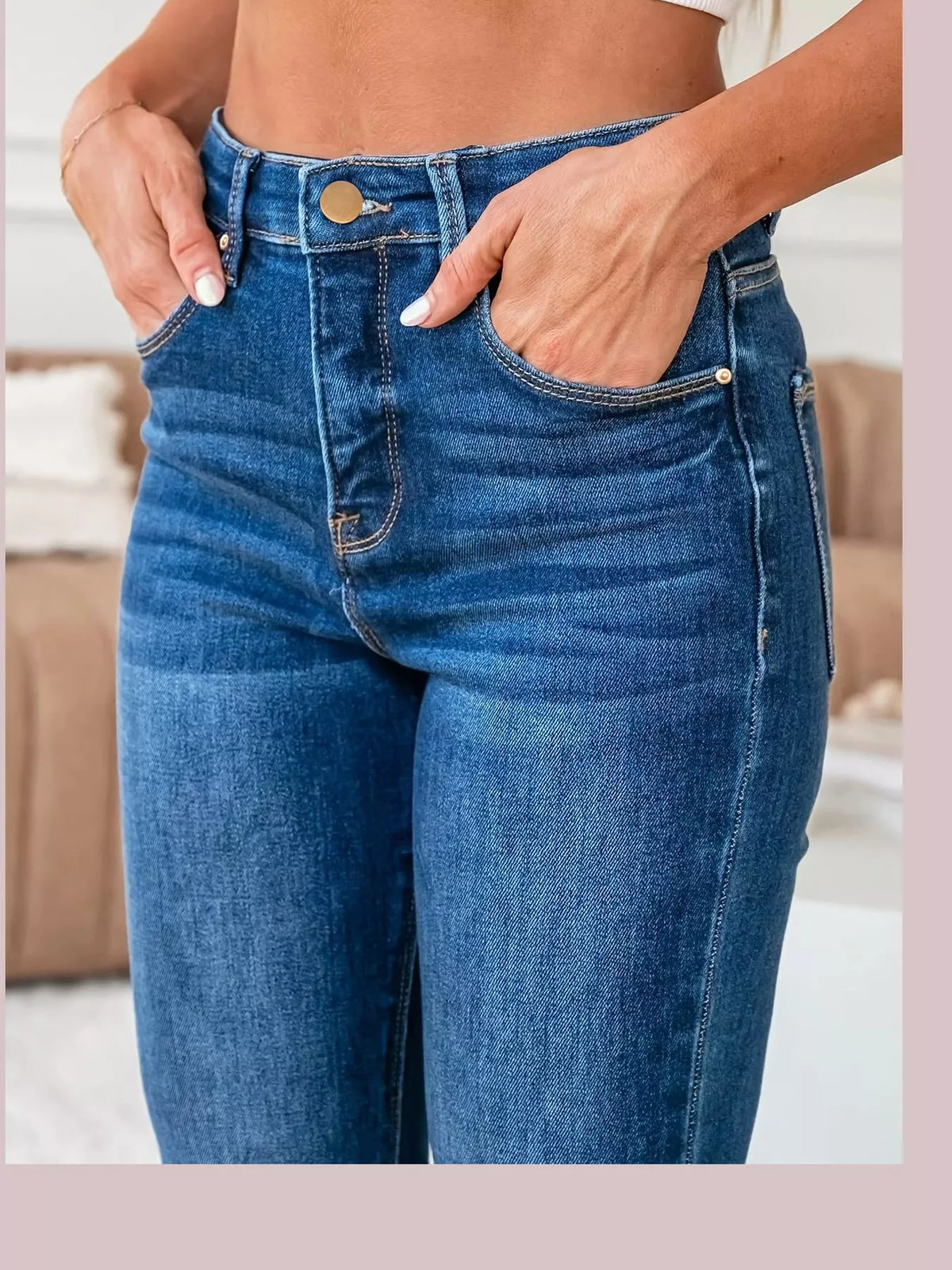 High-Rise Flare Leg Jeans
