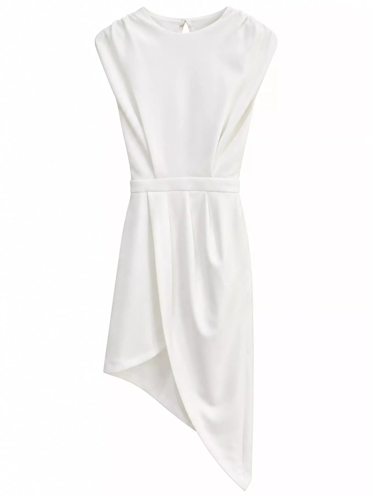 Asymmetrical Backless Pleated Dress