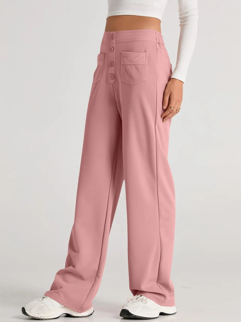 High-Rise Wide-Leg Pants by K&L