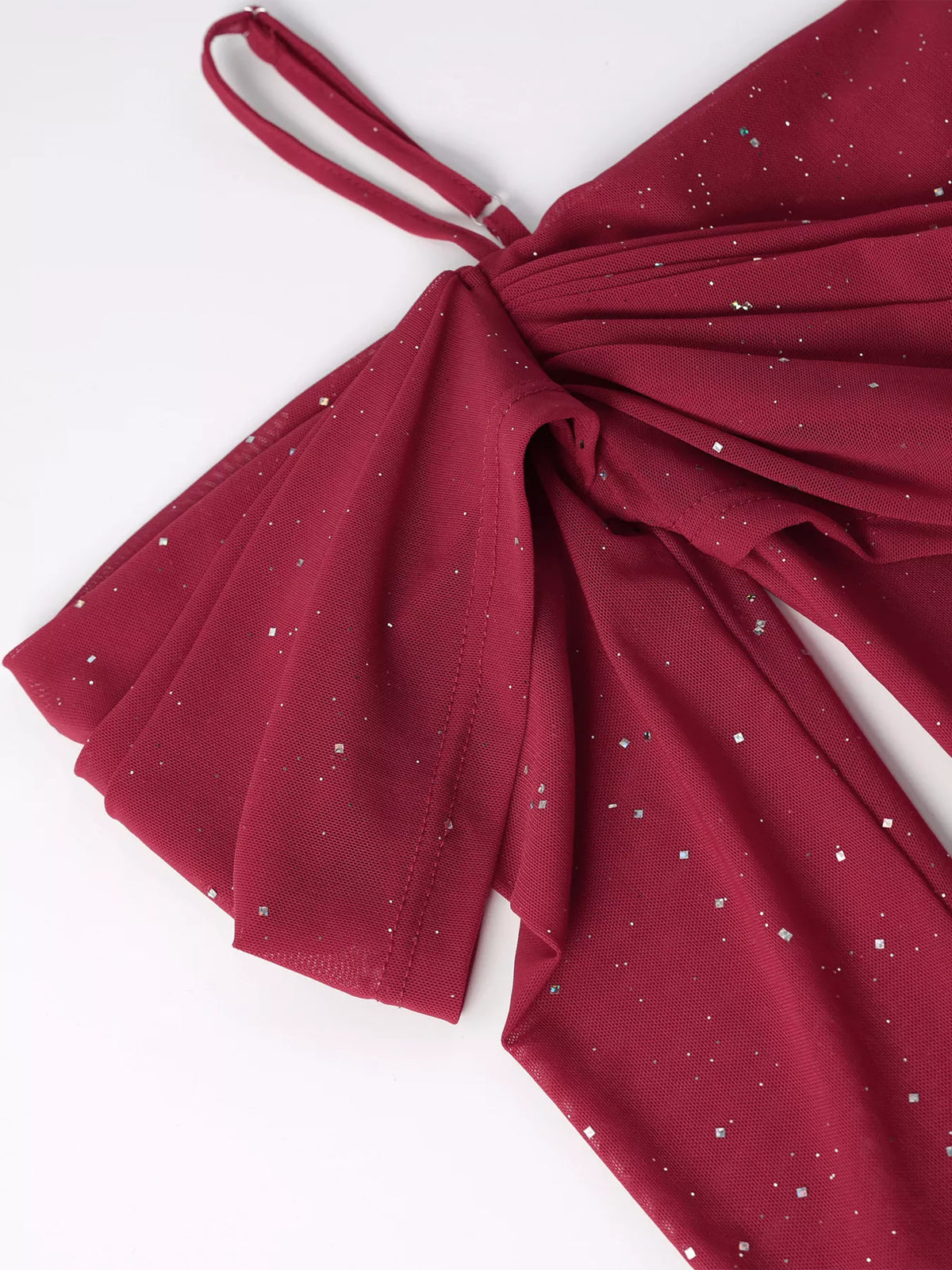 Long-Sleeve Glitter Mermaid Maxi Dress