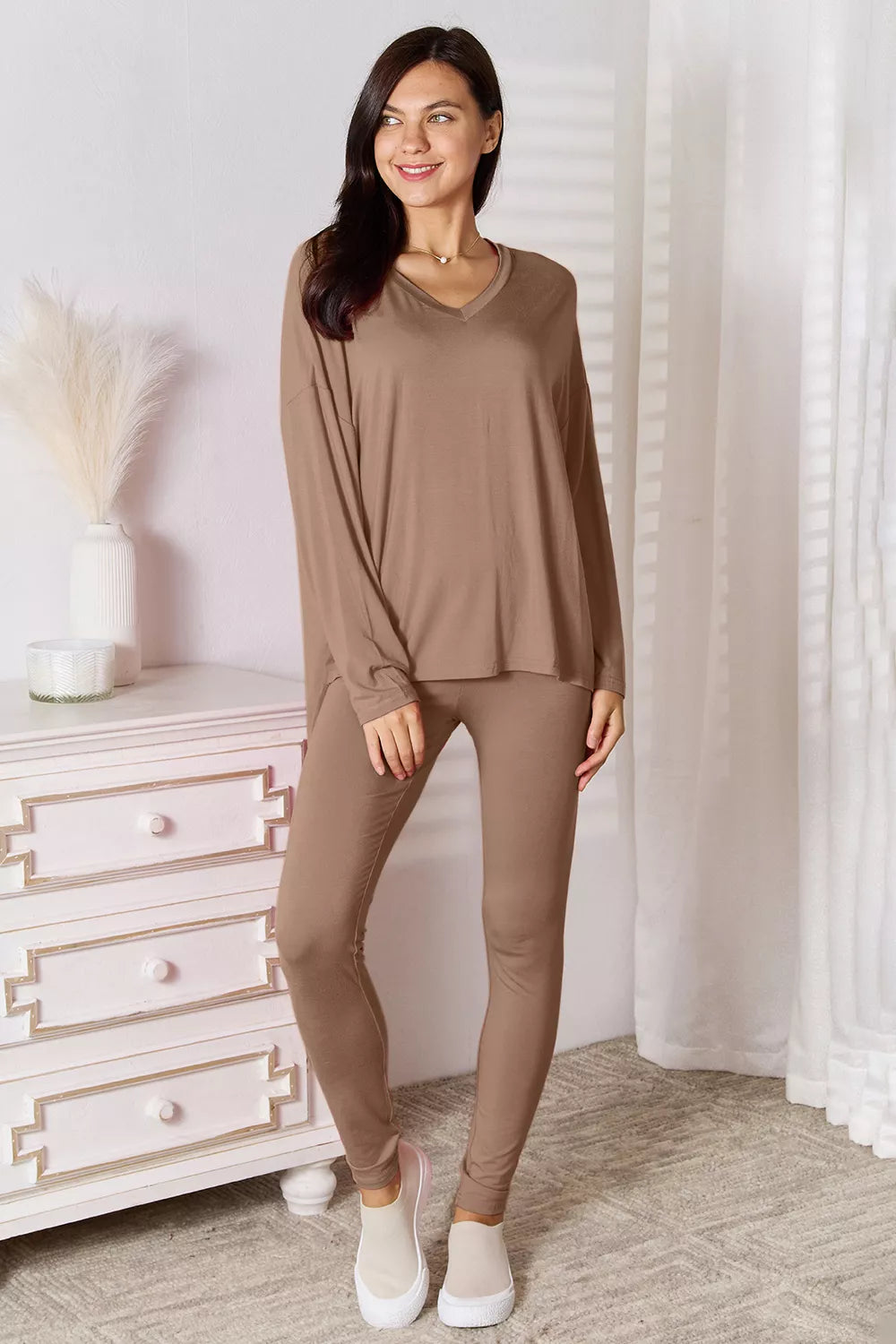 Basic Bae V-Neck Lounge Set