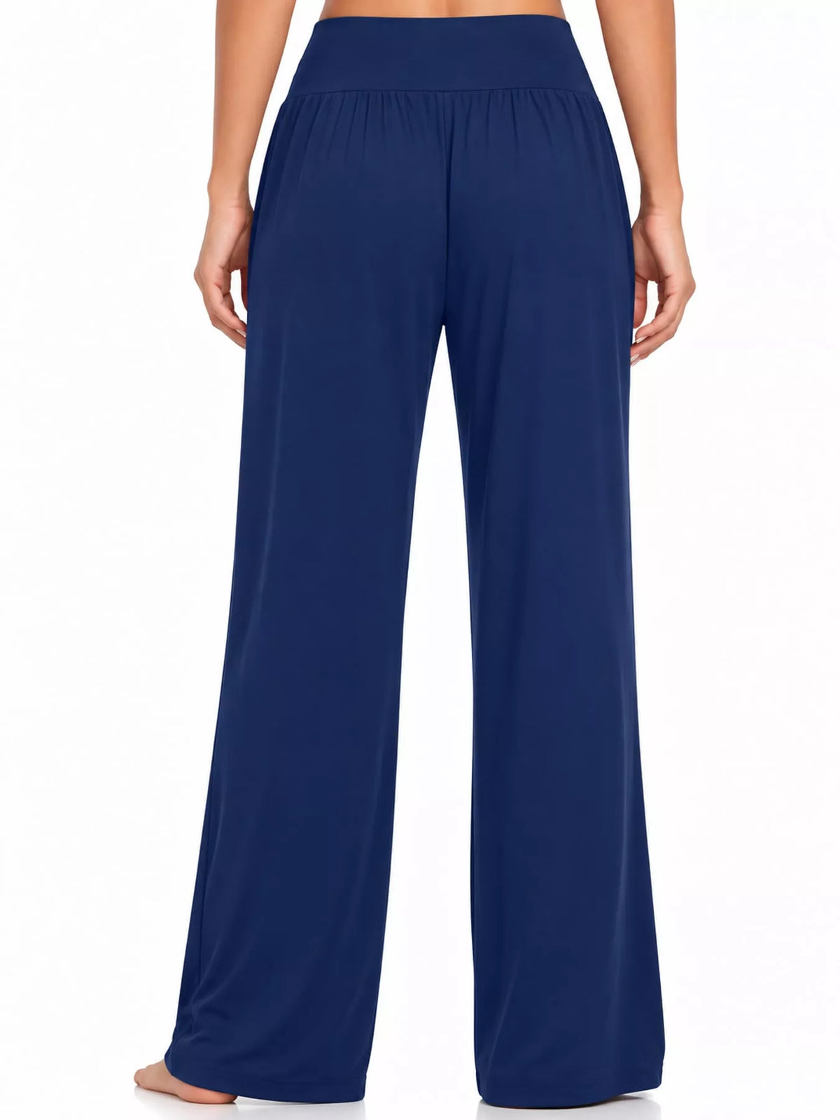 High-Rise Wide-Leg Pants with Pockets