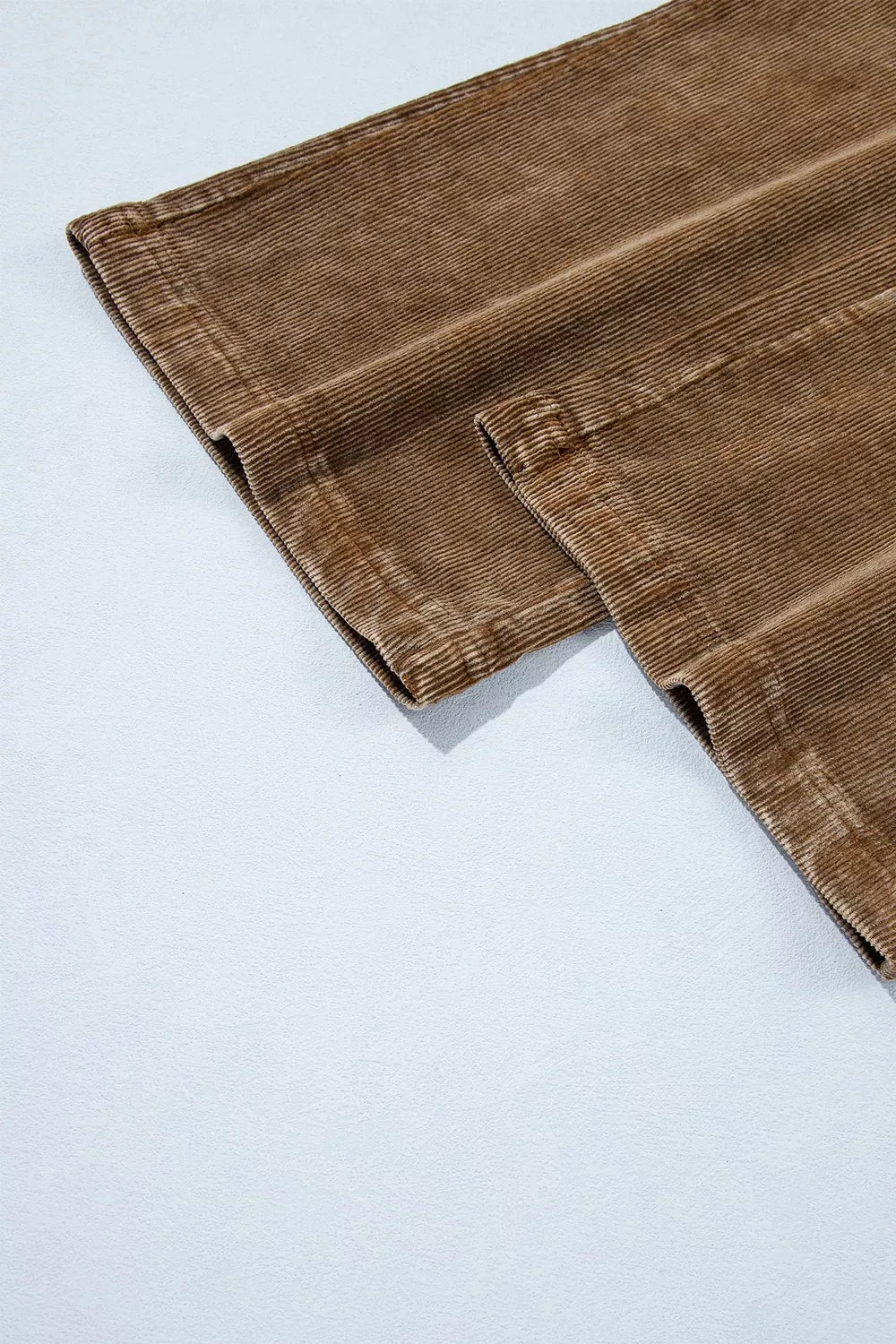 Corduroy Straight Leg Pants in Taupe