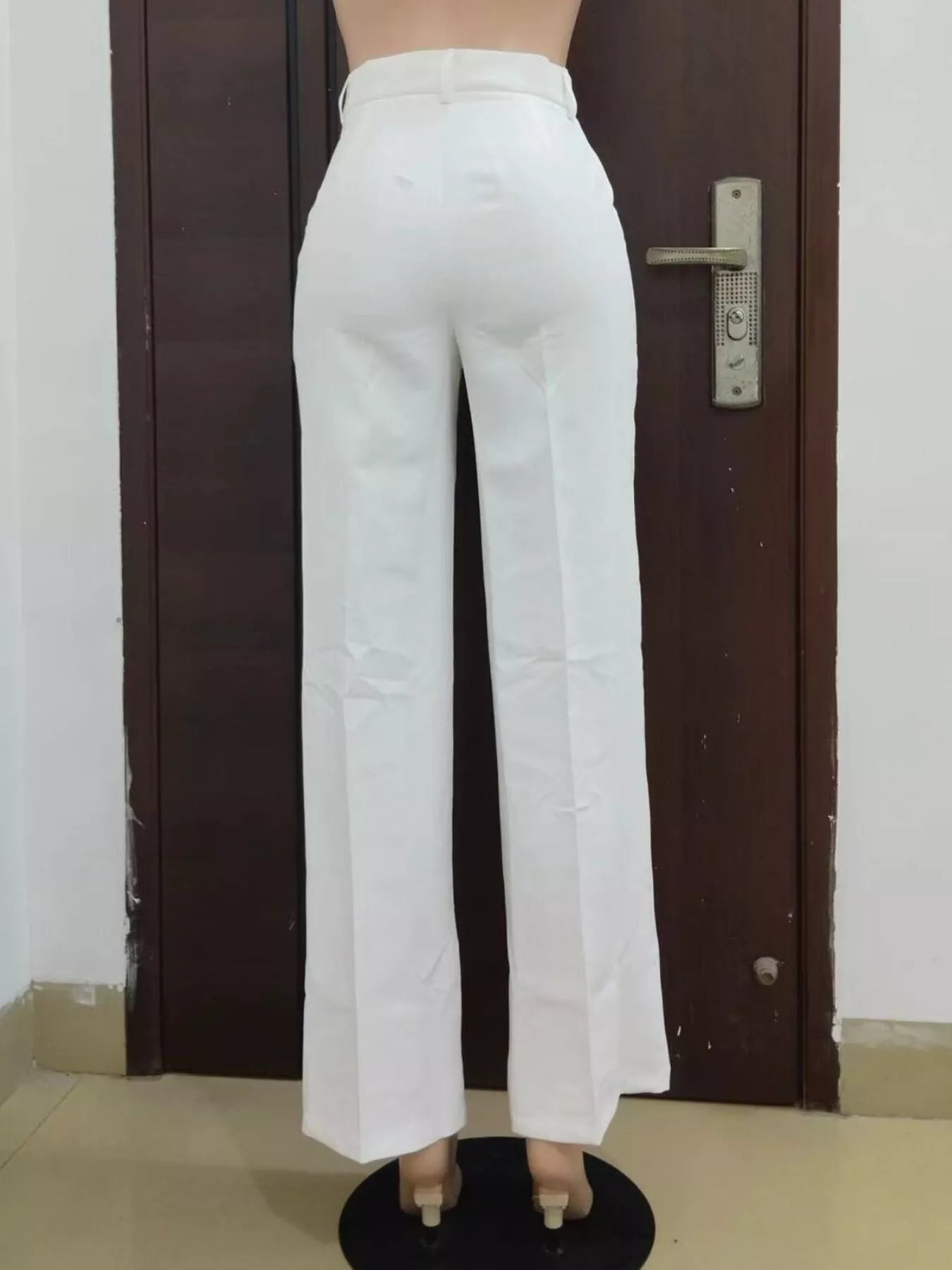 High-Waisted Wide-Leg Pocket Pants