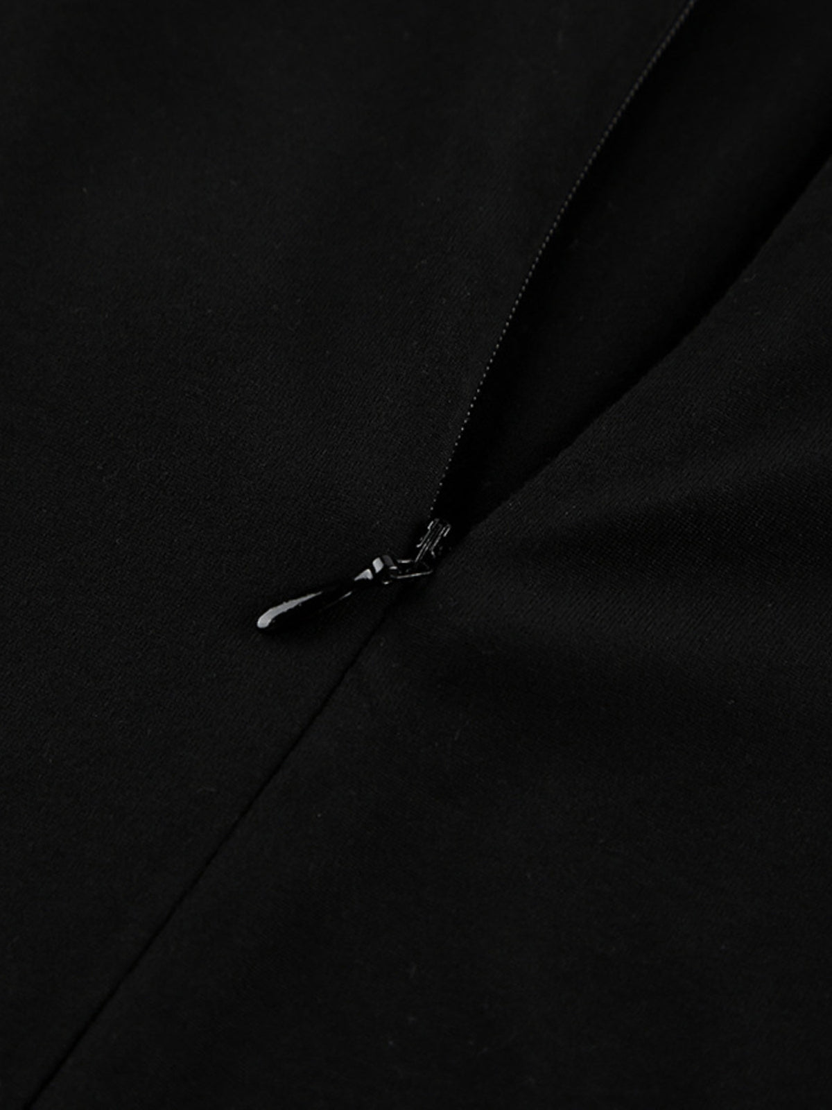 Backless Turtleneck Maxi Dress in Black