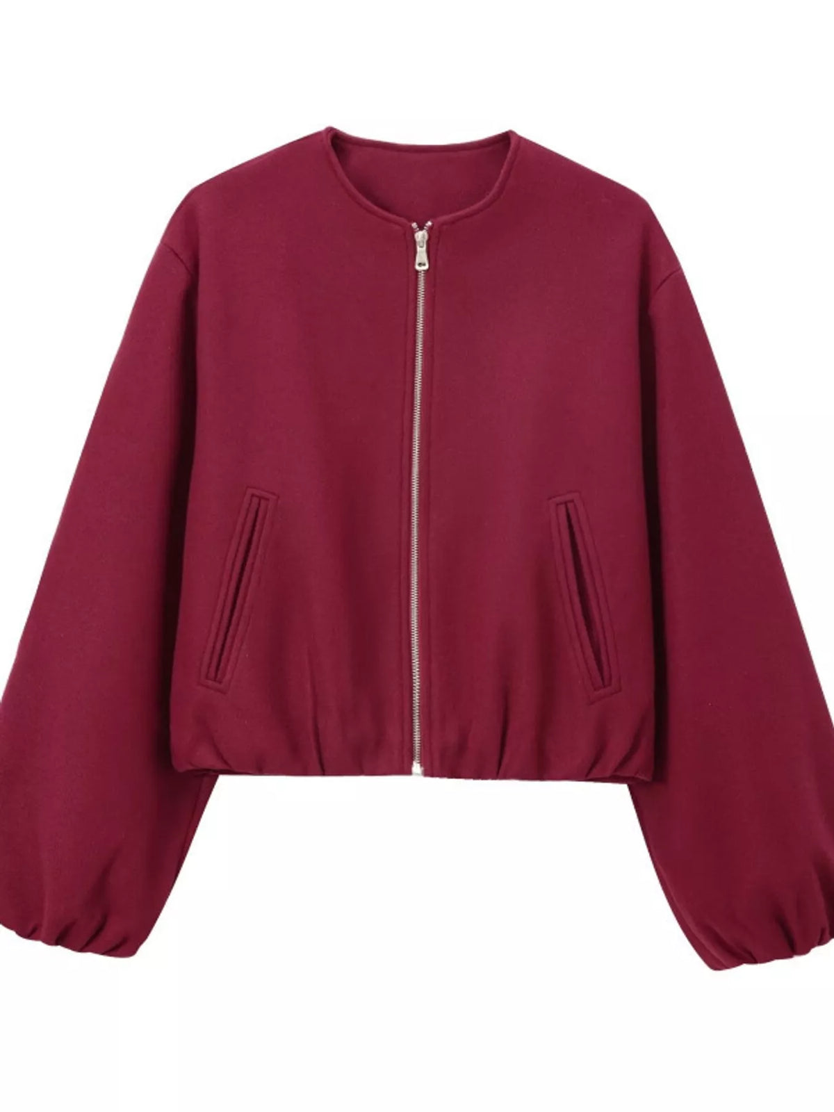 Fleece Zip-Up Cropped Jacket