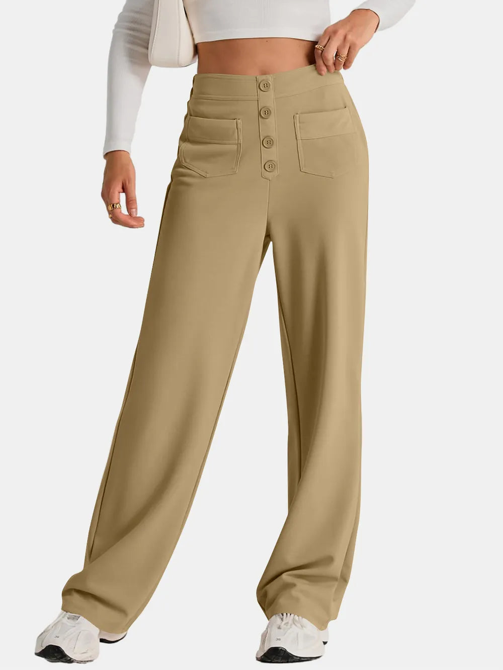 High-Rise Wide-Leg Pants by K&L