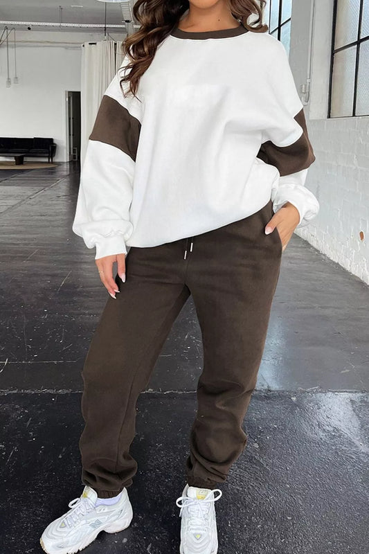 Drop Shoulder Sweatshirt and Joggers Set