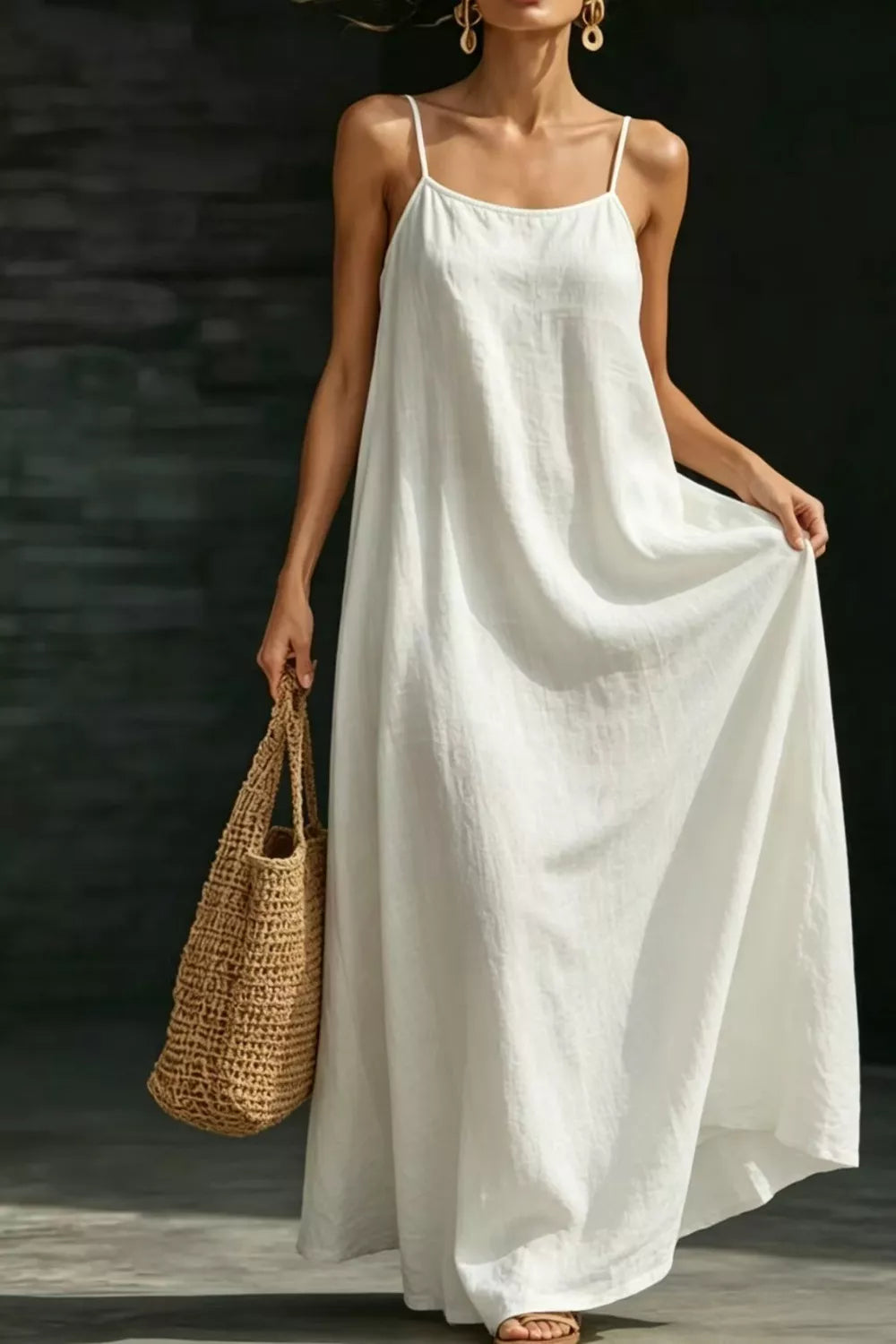 Sleeveless Pocketed Maxi Dress