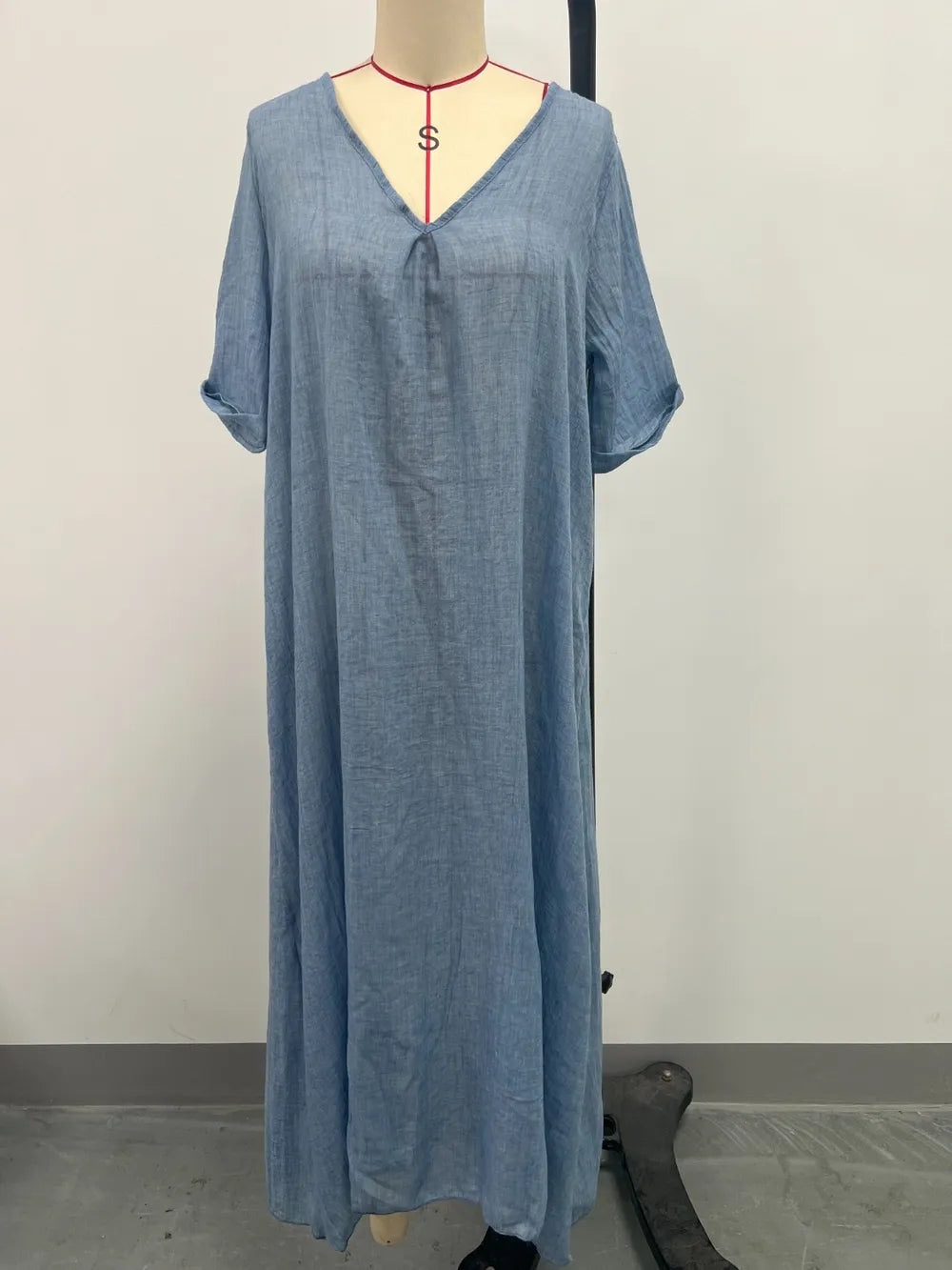 Plus Size V-Neck Midi Dress