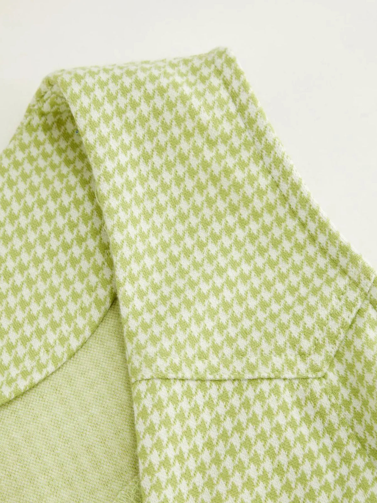 Gingham Button-Front A-Line Mini Dress in Matcha in Matcha Color