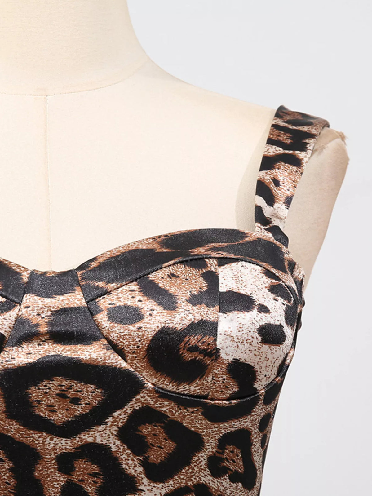Leopard Print Bodycon Midi Dress