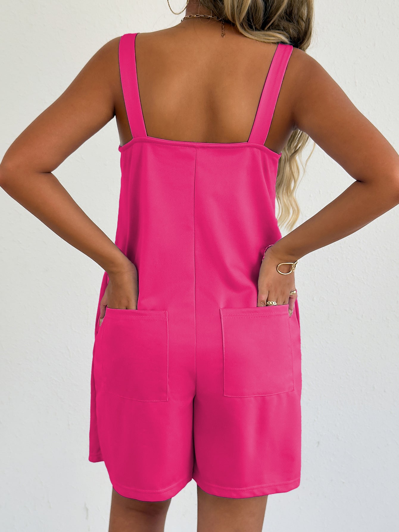 Sleeveless Romper with Side Pockets