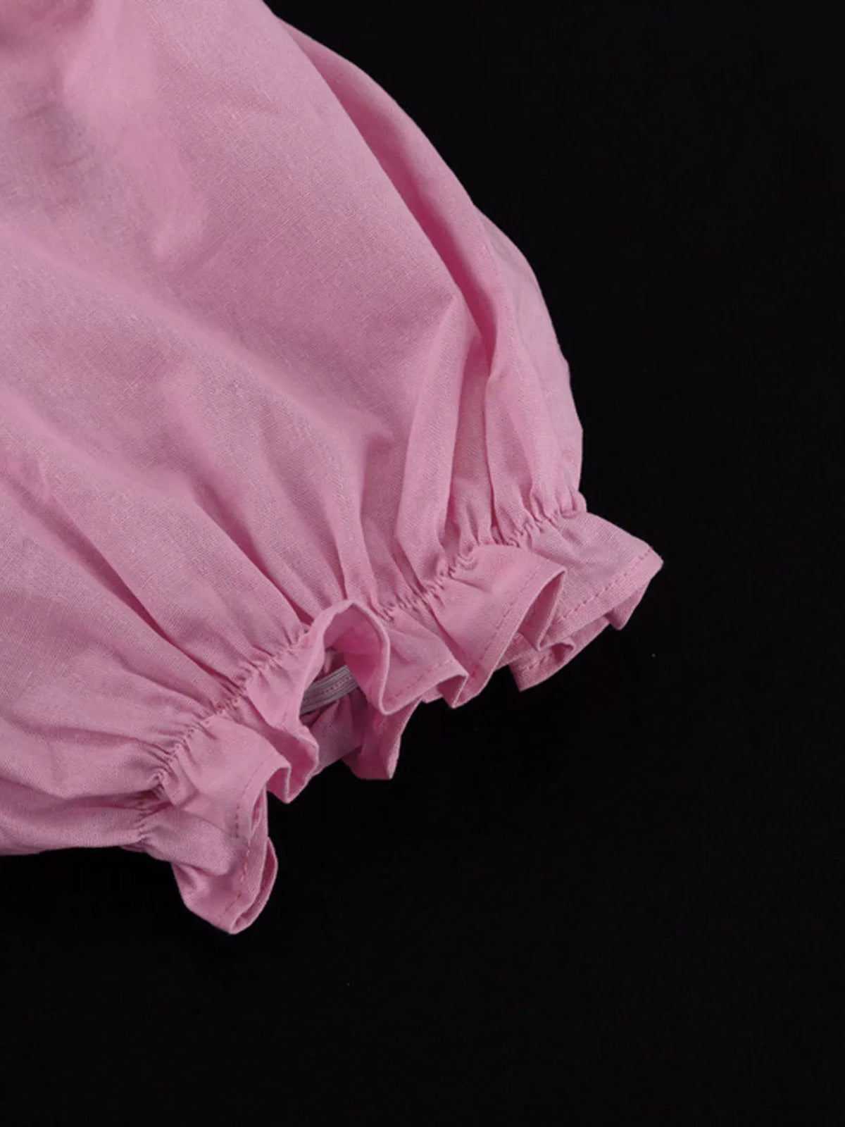 Tie Waist Puff Sleeve Maxi Dress with Frill Detail