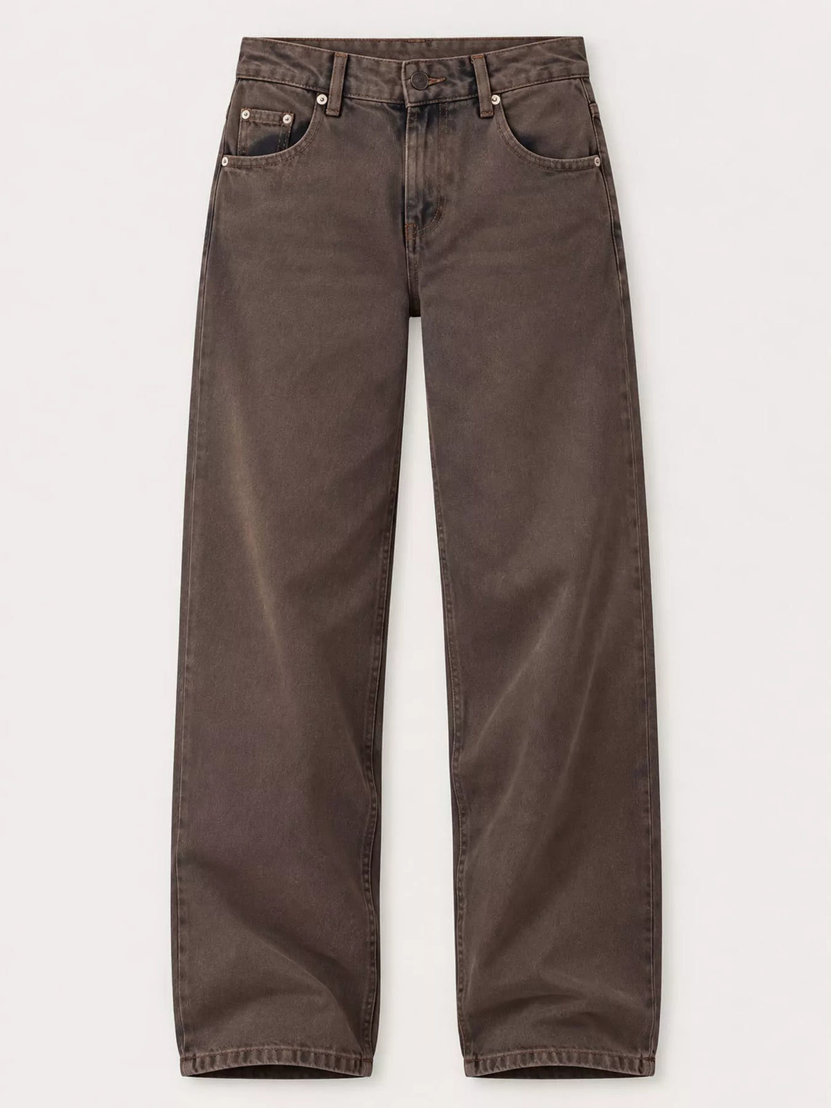 Wide-Leg Vintage Wash Jeans